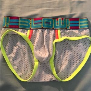 Andrew Christian white mesh brief